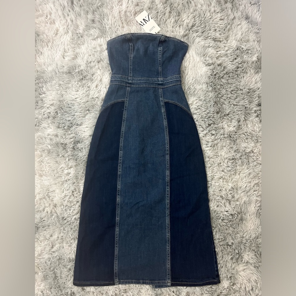 Zara the constant denim dress size small brand new with tags item 6045/253